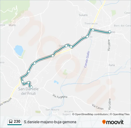 230 Bus Line Map
