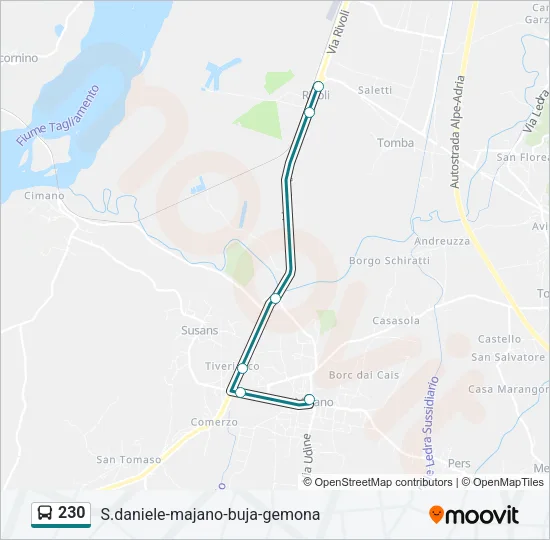 230 Bus Line Map