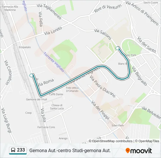 233 Bus Line Map