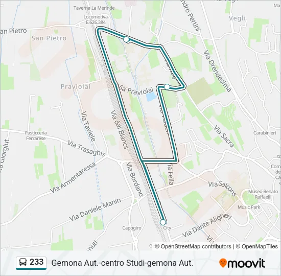 233 Bus Line Map