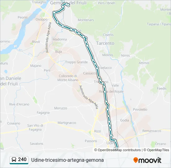 240 Bus Line Map
