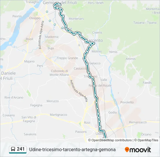 241 Bus Line Map