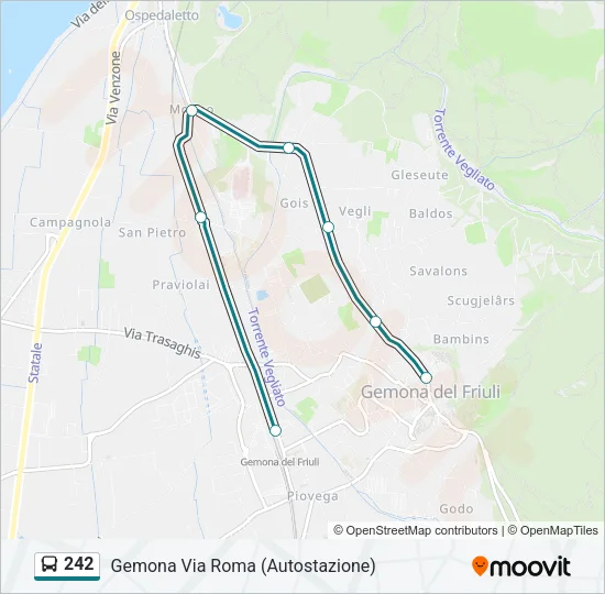 242 Bus Line Map