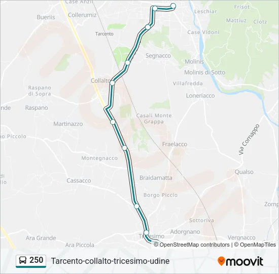 250 Bus Line Map