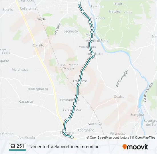251 Bus Line Map