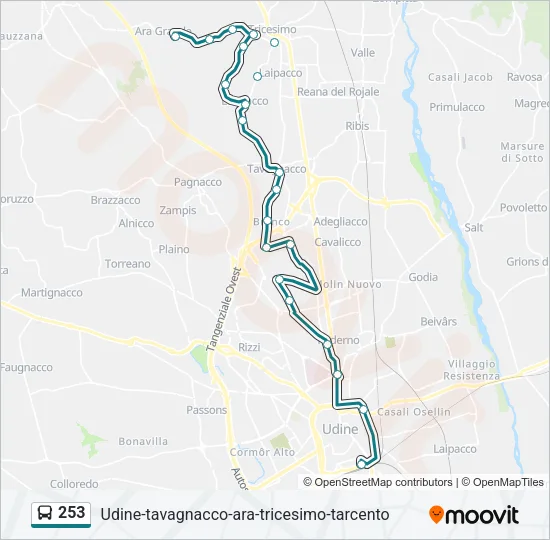 253 Bus Line Map