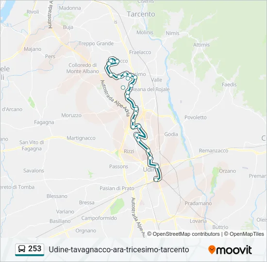 253 Bus Line Map