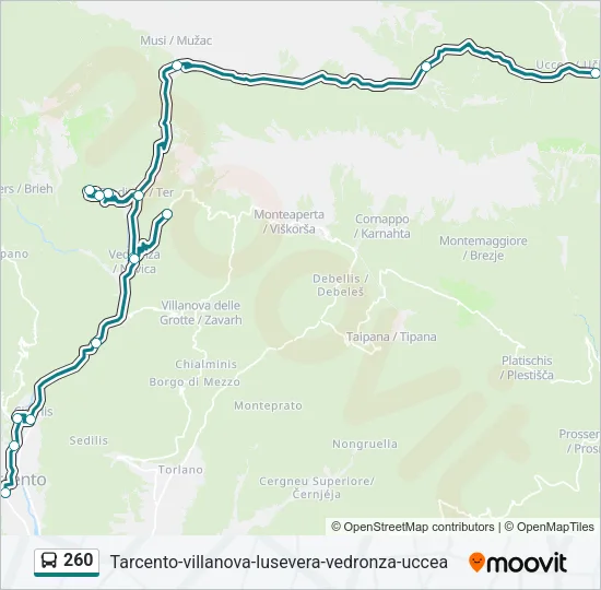 260 Bus Line Map