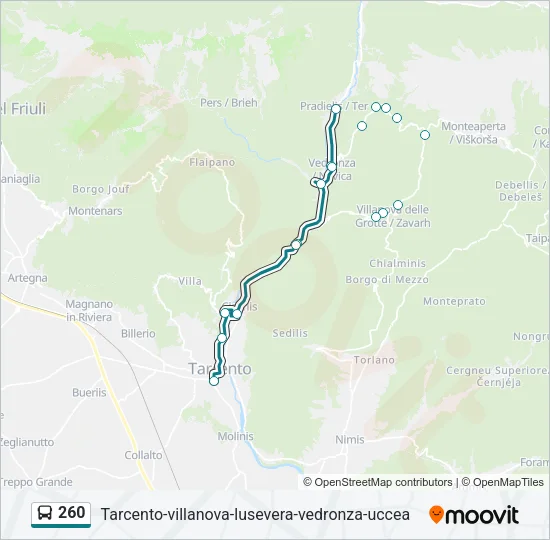 260 Bus Line Map