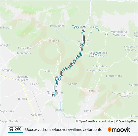 260 Bus Line Map