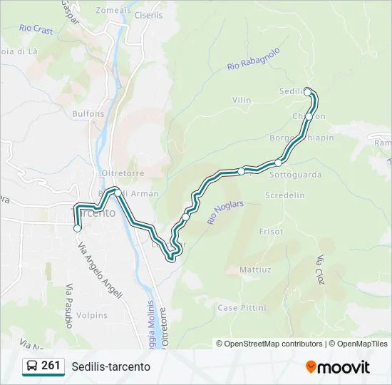 261 Bus Line Map