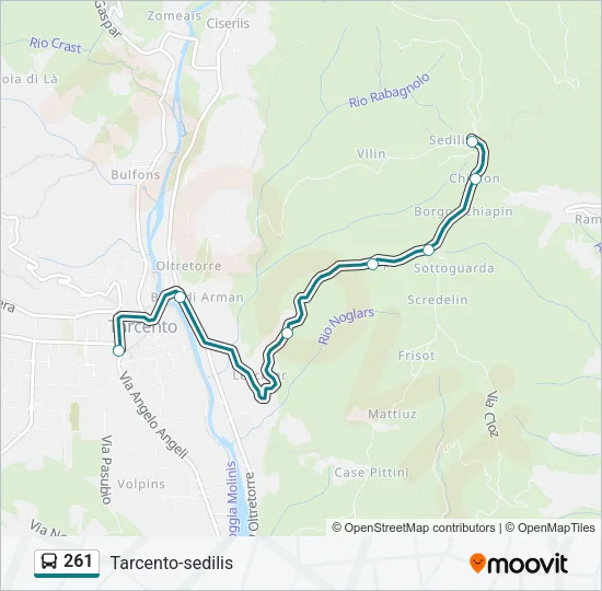 261 Bus Line Map