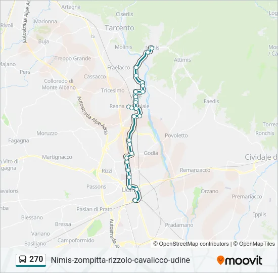 270 Bus Line Map