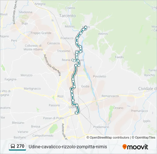 270 Bus Line Map