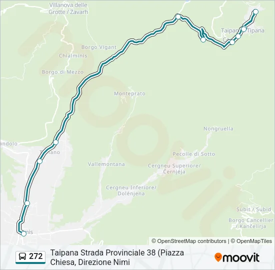 272 Bus Line Map