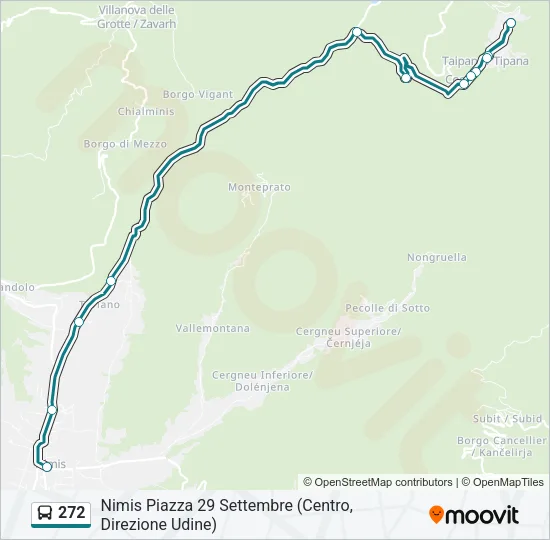 272 Bus Line Map