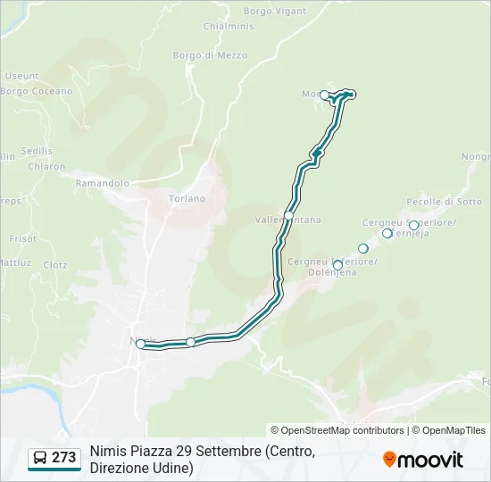 273 Bus Line Map