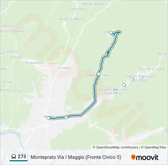 273 Bus Line Map