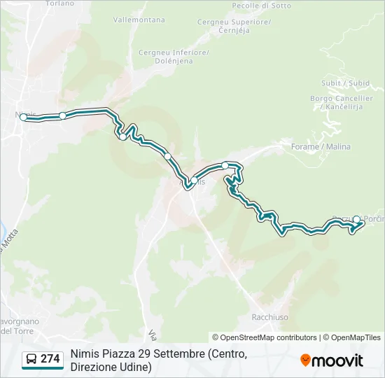 274 Bus Line Map
