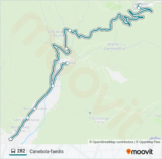 282 Bus Line Map