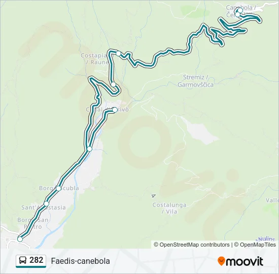 282 Bus Line Map