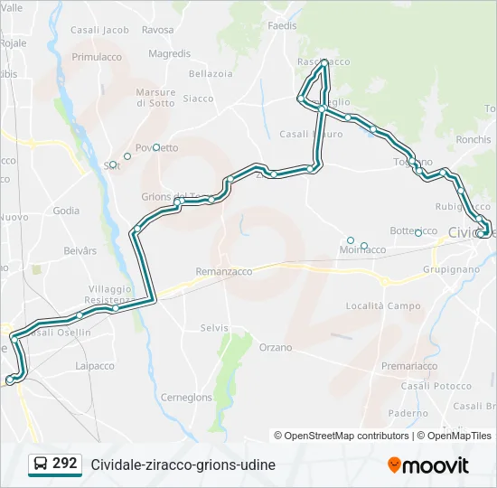 292 Bus Line Map