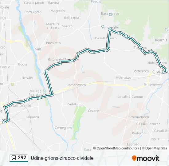 292 Bus Line Map