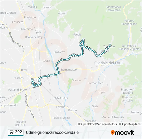 292 Bus Line Map
