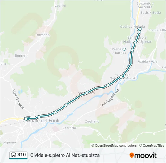 310 Bus Line Map