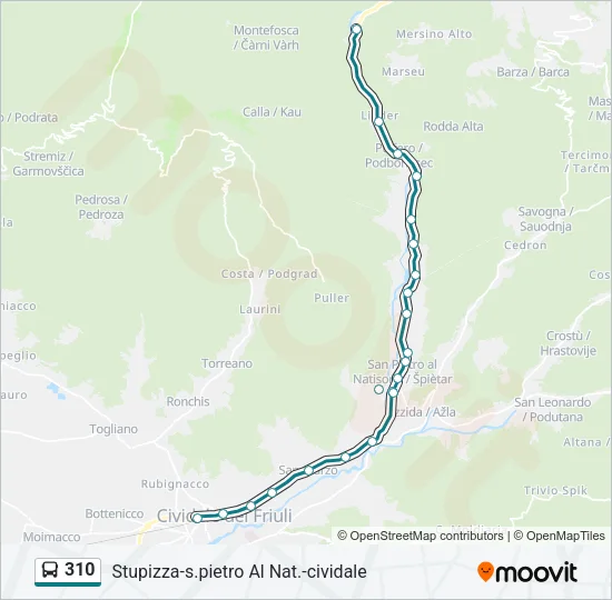 310 Bus Line Map