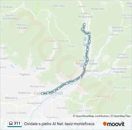 311 Bus Line Map