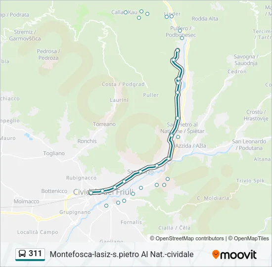 311 Bus Line Map