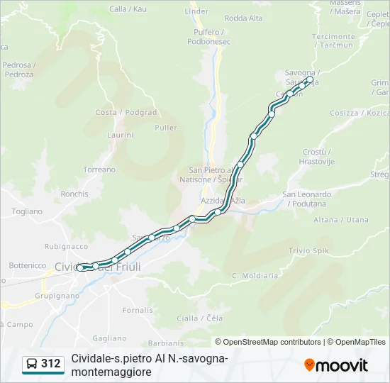 312 Bus Line Map