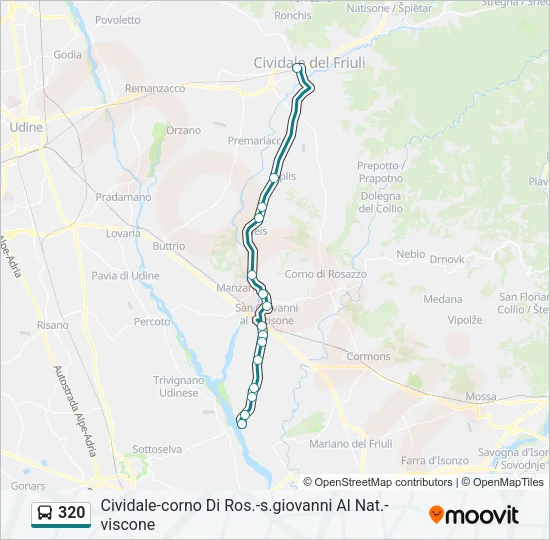 320 Bus Line Map