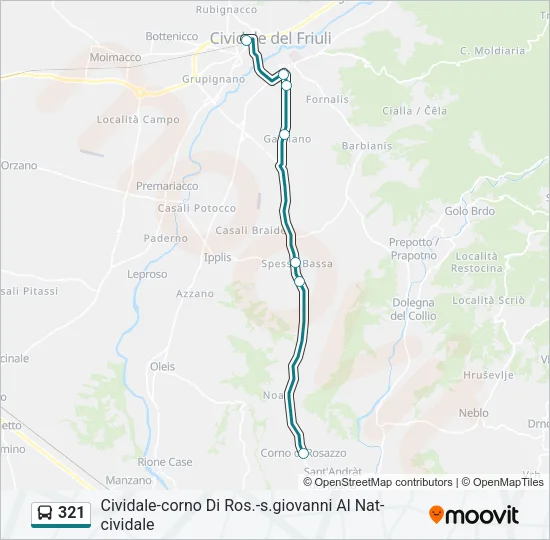 321 Bus Line Map