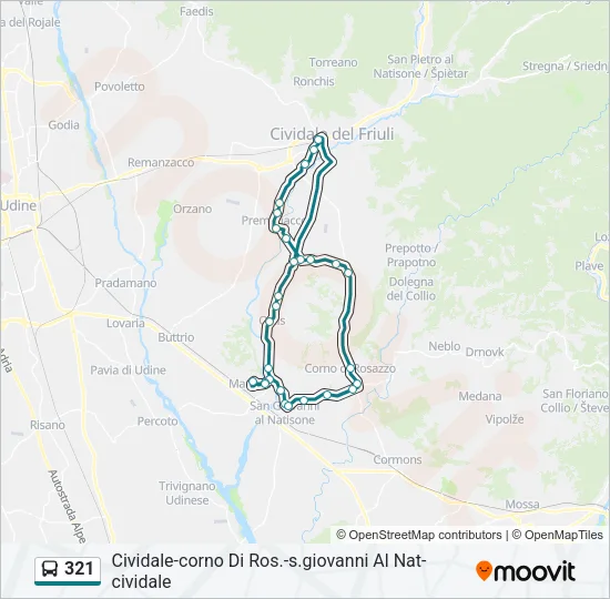 321 Bus Line Map