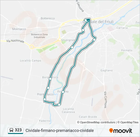 323 Bus Line Map