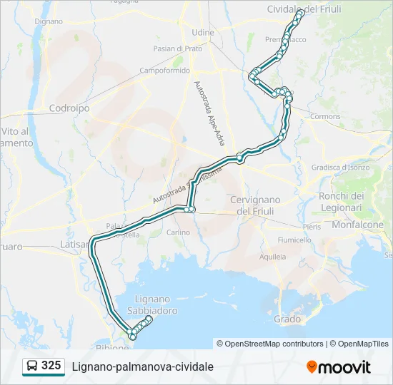 325 Bus Line Map
