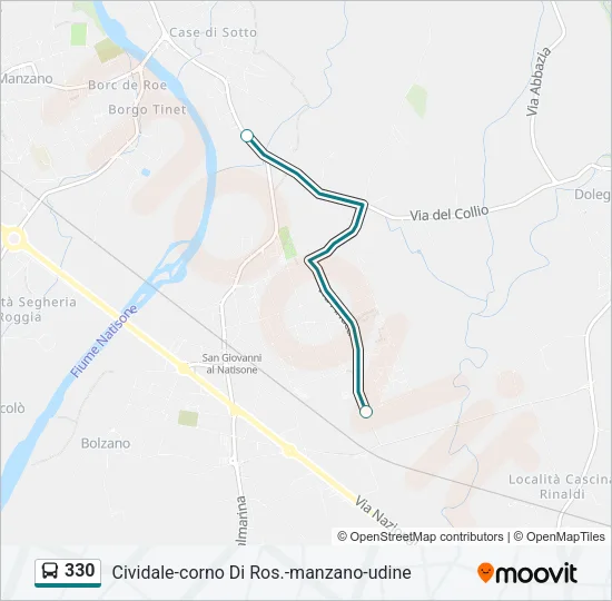 330 Bus Line Map