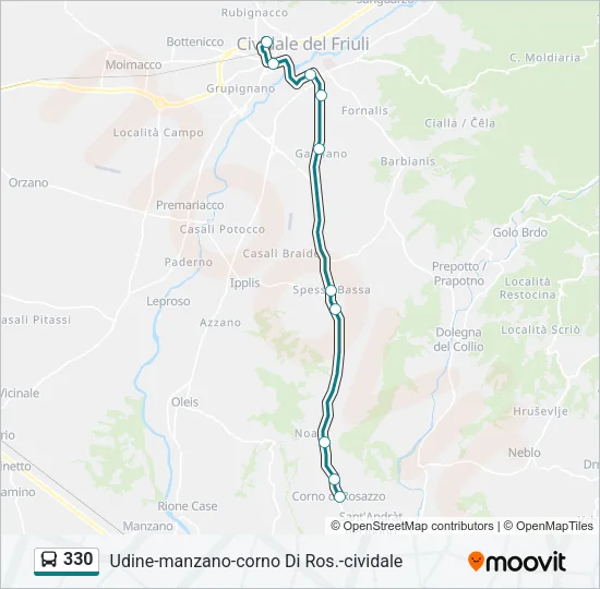330 Bus Line Map