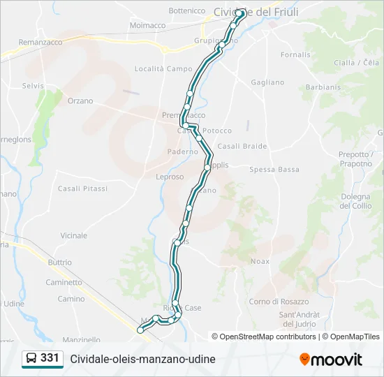 331 Bus Line Map