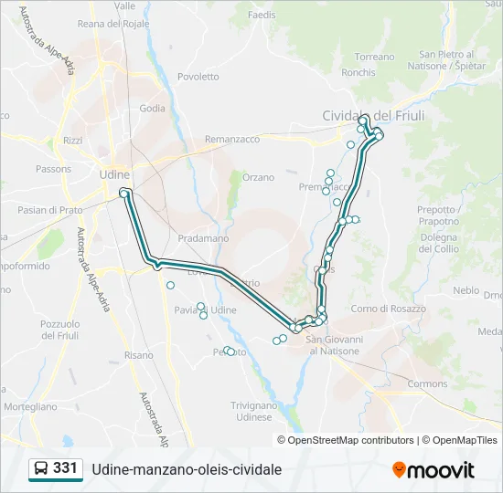 331 Bus Line Map