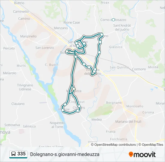 335 Bus Line Map