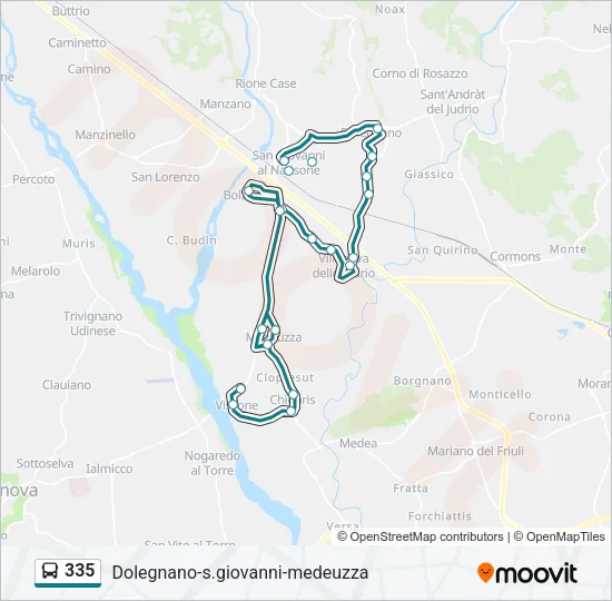 335 Bus Line Map