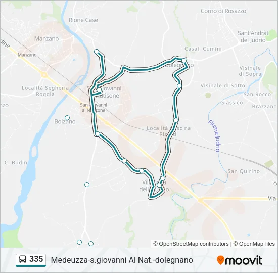 335 Bus Line Map
