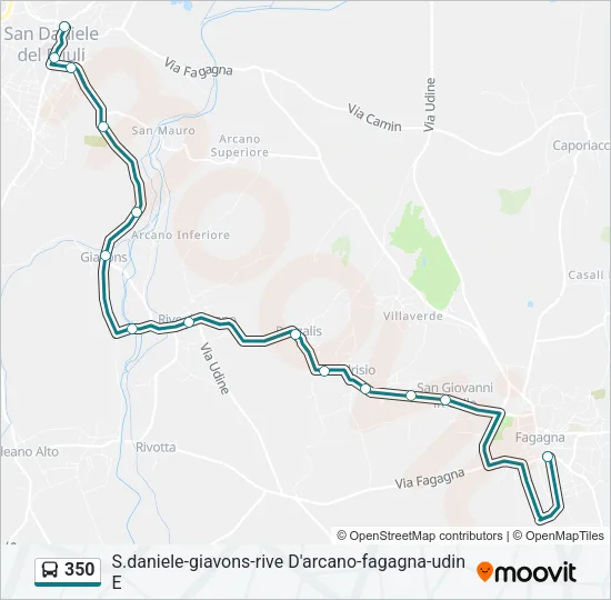 350 Bus Line Map