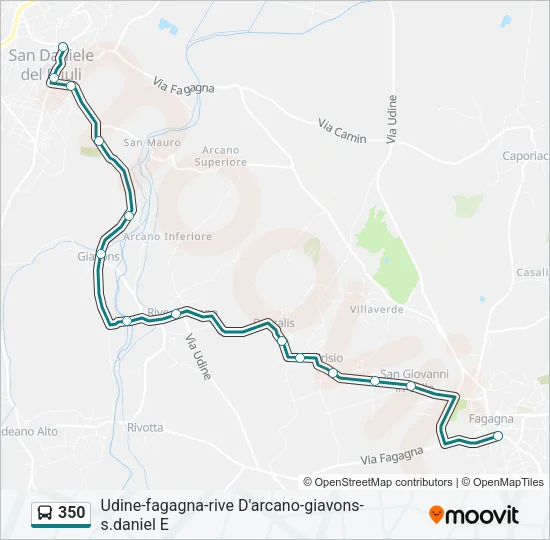 350 Bus Line Map