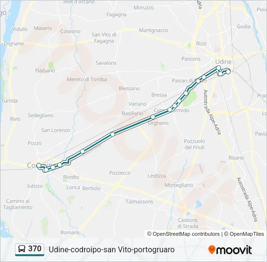 370 Bus Line Map