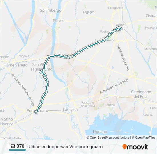 370 Bus Line Map