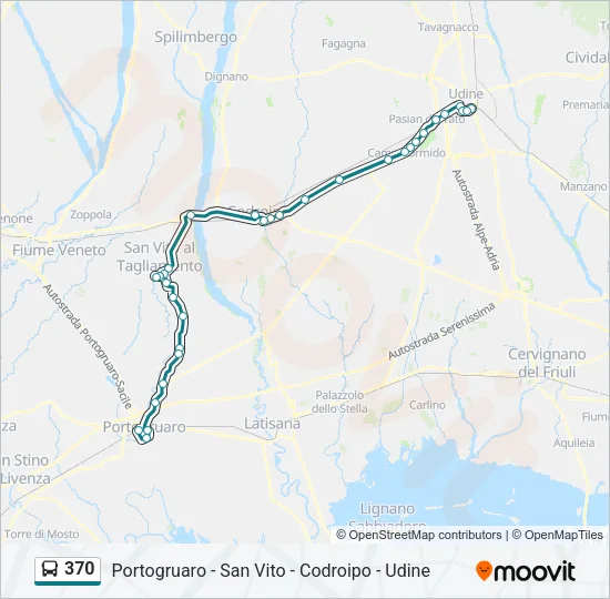 370 Bus Line Map